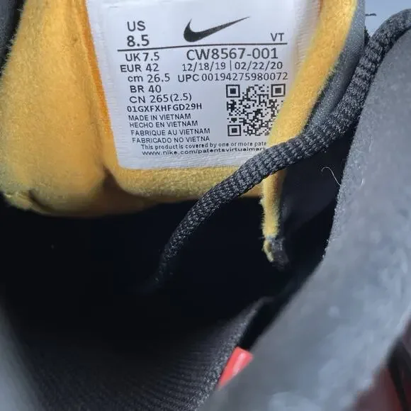 Nike Air Max 270 React Supernova 2020 Men’s 8.5 Orange Running Sneakers Athletic - Picture 9 of 9